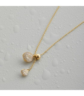 Колье паутинка в золоте