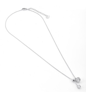 Колье паутинка серебристое