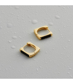 Серьги квадрат в золоте