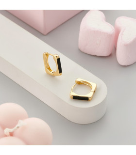 Серьги квадрат в золоте