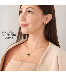 Серьги квадрат в золоте