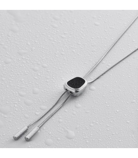 Колье галстук в белом золоте