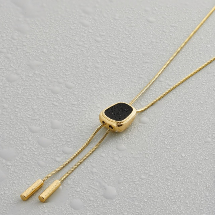 Колье галстук в золоте Meduza Crystal