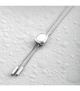 Колье галстук с вставкой перламутр