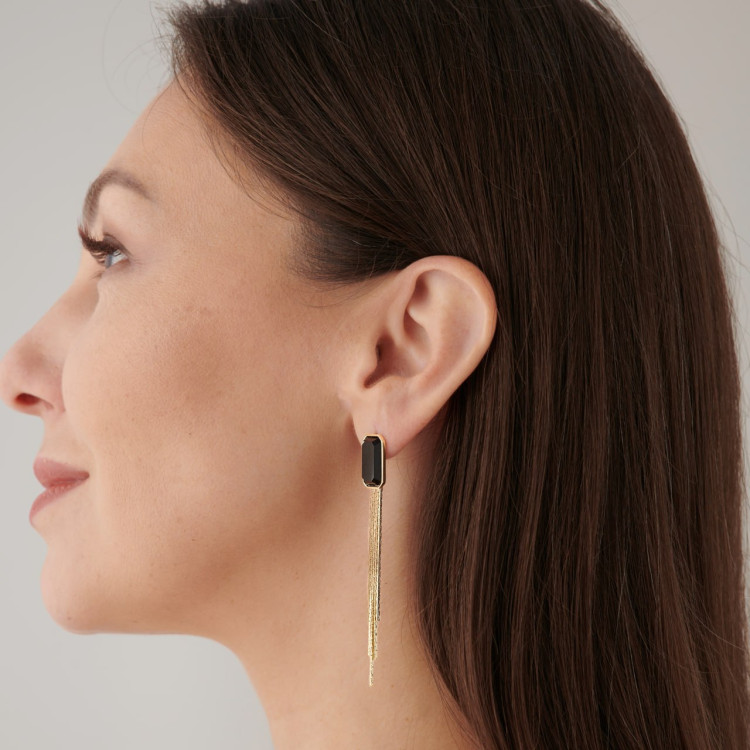 Серьги Эстет в золоте Meduza Crystal