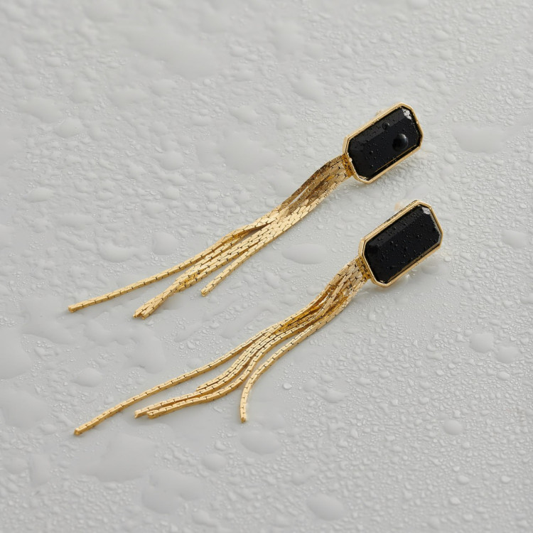 Серьги Эстет в золоте Meduza Crystal