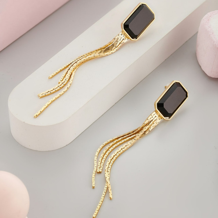 Серьги Эстет в золоте Meduza Crystal