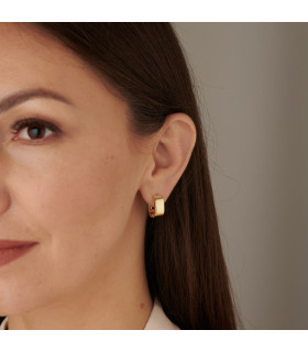 Серьги квадратные в золоте 