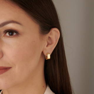 Серьги квадратные в золоте 