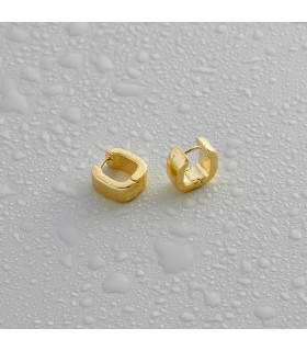 Серьги квадратные в золоте 