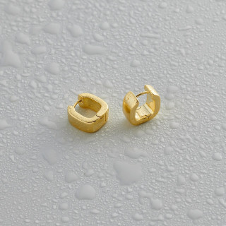 Серьги квадратные в золоте 