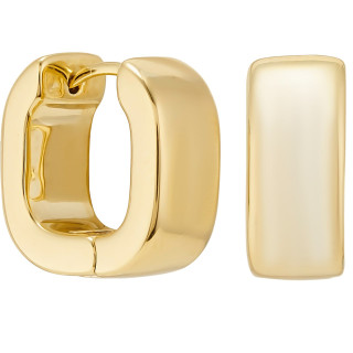 Серьги квадратные в золоте 