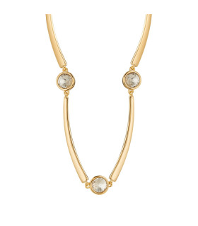 Колье в золоте с белым цирконом 