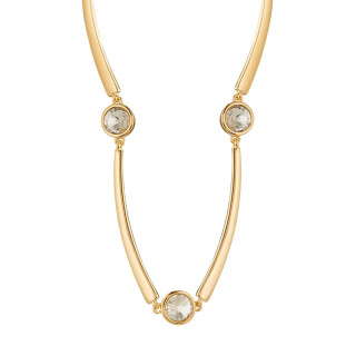 Колье в золоте с белым цирконом 