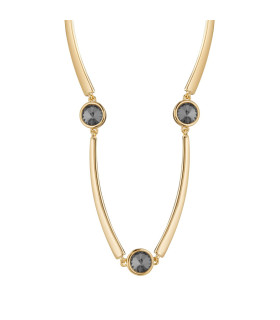 Колье в золоте с чёрным цирконом 