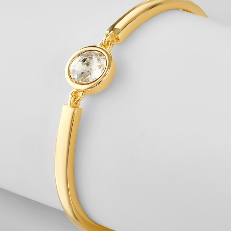 Браслет Атланта с белым камнем в золоте Meduza Crystal