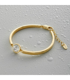 Браслет Атланта с белым камнем в золоте