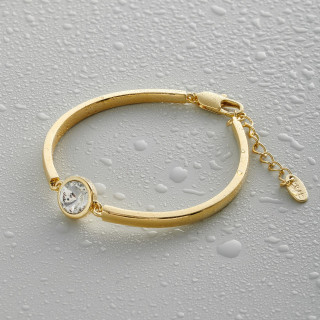 Браслет Атланта с белым камнем в золоте