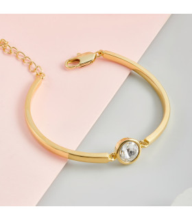 Браслет Атланта с белым камнем в золоте