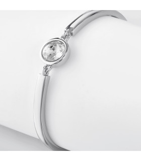 Браслет Атланта с белым камнем в серебре