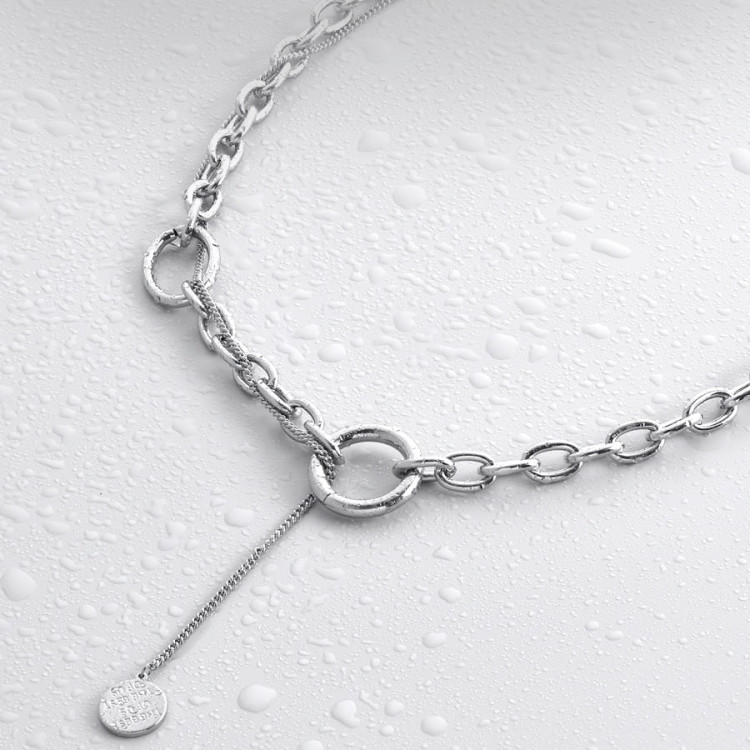 Подвеска Цепь серебристая Meduza Crystal