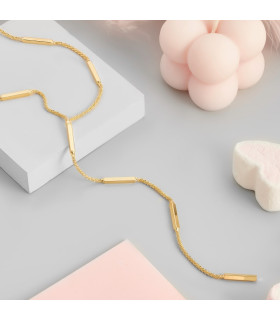 Колье галстук на шею в золоте