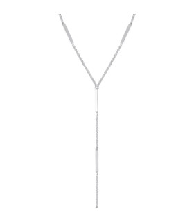 Колье галстук на шею серебристая