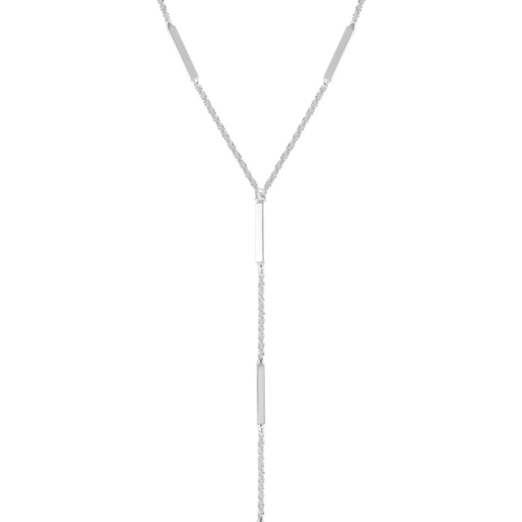 Колье галстук на шею серебристая Meduza Crystal