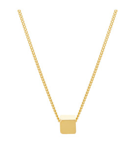 Подвеска на цепочке куб в золоте