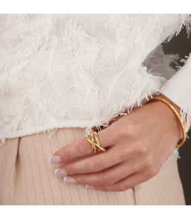 Кольцо Тройное в золоте