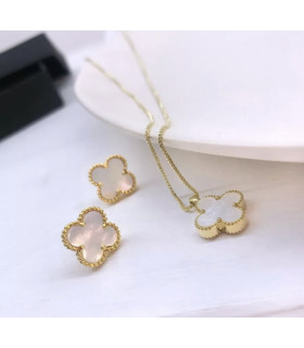 Подвеска Ванклиф с перламутром в золоте 