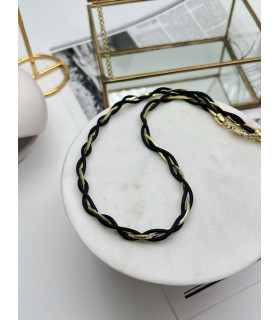 Подвеска Двойная с золотой вставкой 