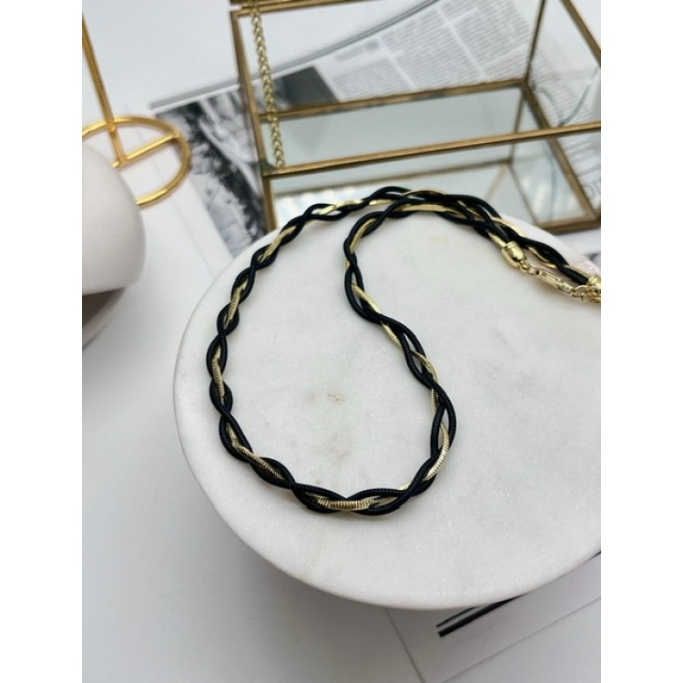 Подвеска Двойная с золотой вставкой Meduza Crystal