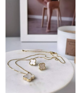 Подвеска Ванклиф с перламутром в золоте 