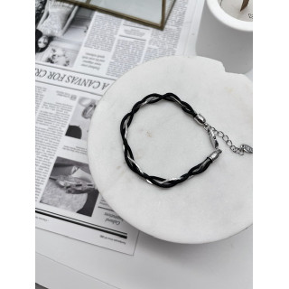 Браслет Двойной с серебряной вставкой