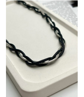 Подвеска Двойная с серебряной вставкой 