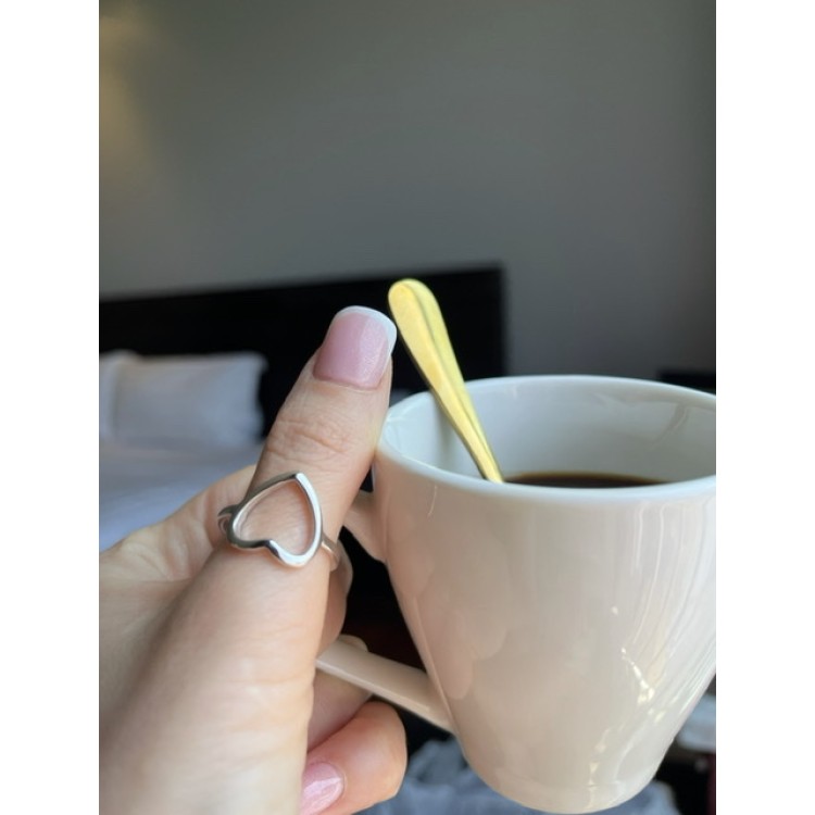 Кольцо Сердечко в серебро Meduza Crystal