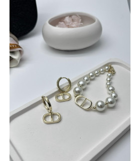 Серьги Диор в золоте