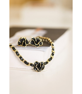 Серьги Цветок в золоте