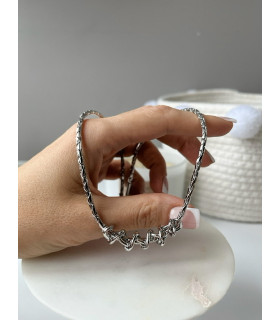 Подвеска плетёная в серебре 