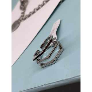 Кольцо Шестигранник безразмерное серебристое