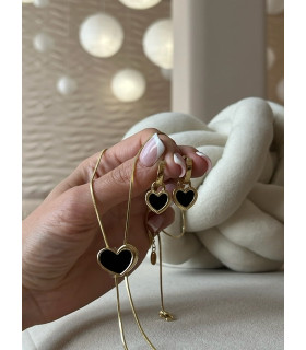 Подвеска бегунок с сердцем в золоте