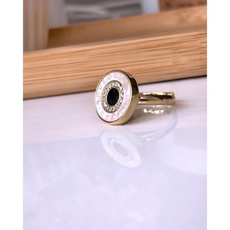 Кольцо Булгари золото Meduza Crystal