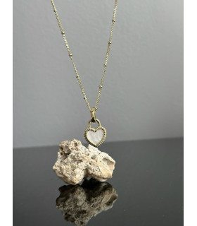 Подвеска с двухсторонним сердечком в золоте