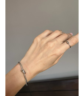 Браслет Узел серебристый