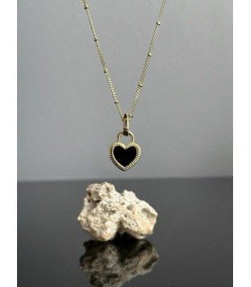 Подвеска с двухсторонним сердечком в золоте