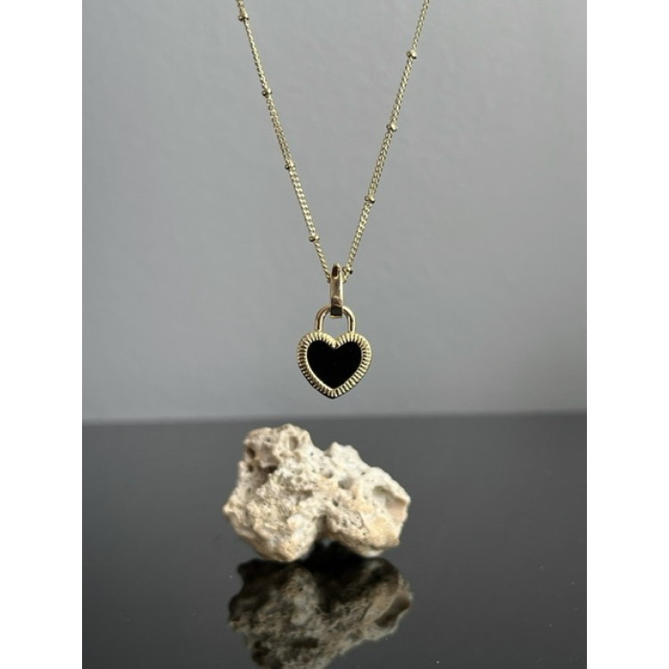 Подвеска с двухсторонним сердечком в золоте Meduza Crystal