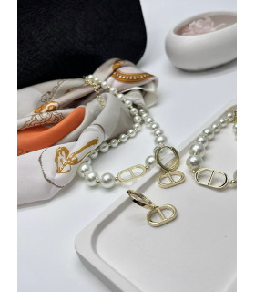 Колье Диор с жемчугом Майорка в золоте