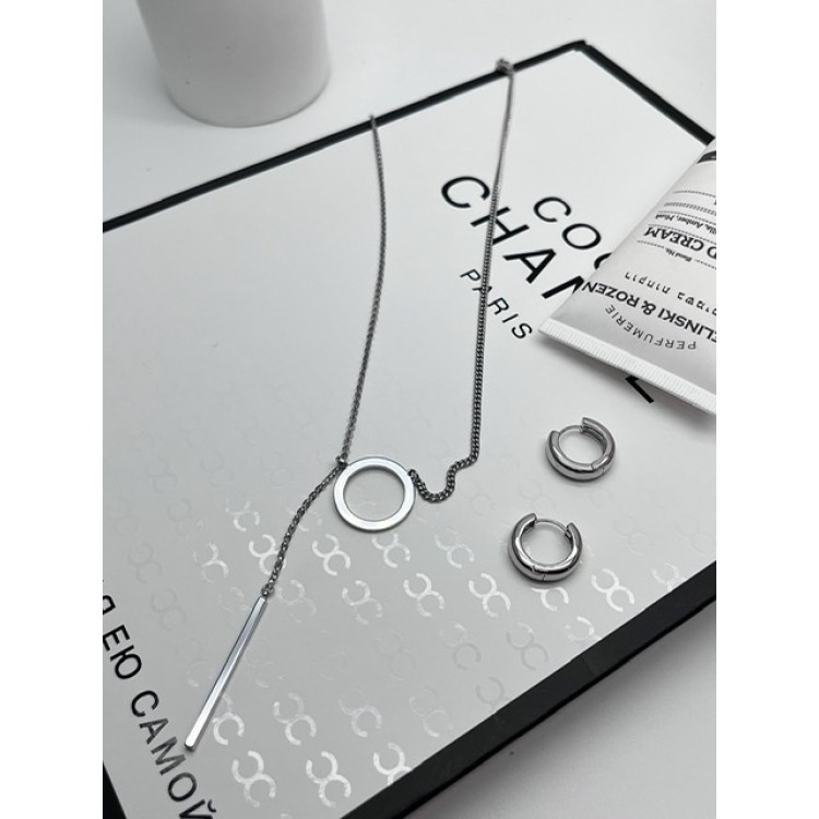 Подвеска бегунок Круг в белом золоте Meduza Crystal