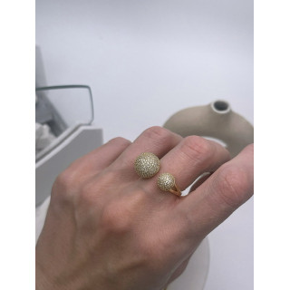 Кольцо Шар в золоте с россыпью цирконов